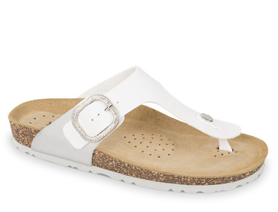 Valleverde Soft VG230TS Sandalen Zehentrenner Kunstleder weiß