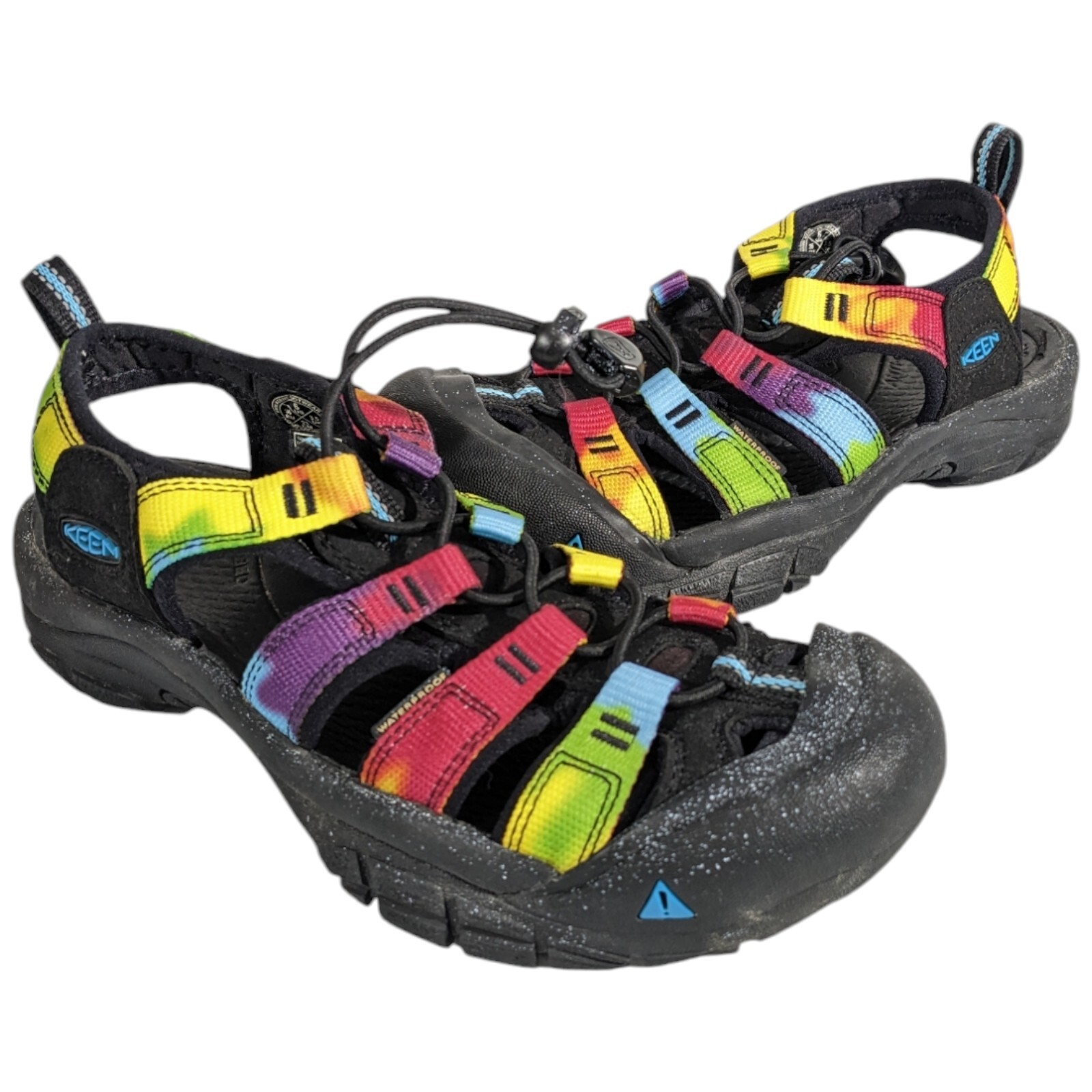 Sandali Keen Newport ie dye arcobaleno donna taglia 6 escursionismo acqua punta chiusa retrò