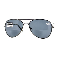 Bifocal Magnification Lens Sunglasses Unisex Classic Pilot Reader