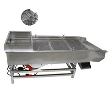 220V Stainless Linear Vibrating Screen with Double 6mm&3mm Screen Sieve Machine