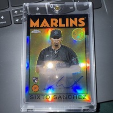 2021 Topps Chrome Sixto Sanchez 1986 35th Ann. Refractor Rookie Auto /50 RC