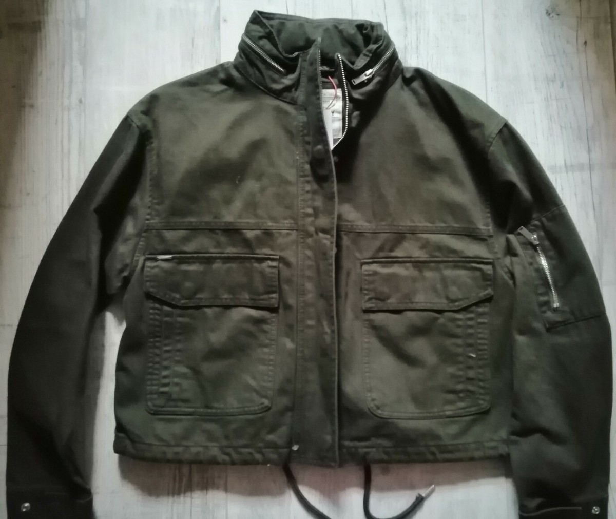 SUPERDRY Vintage Style COMBAT Jacket KHAKI Green CAMO Military