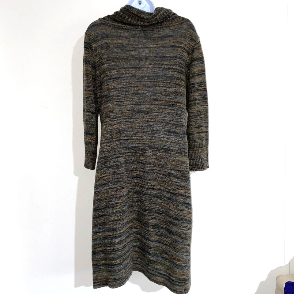 Alyx платье женщин большой серый коричневый мраморный воротник карманы кнопка свитер - Изображение 2 из 4