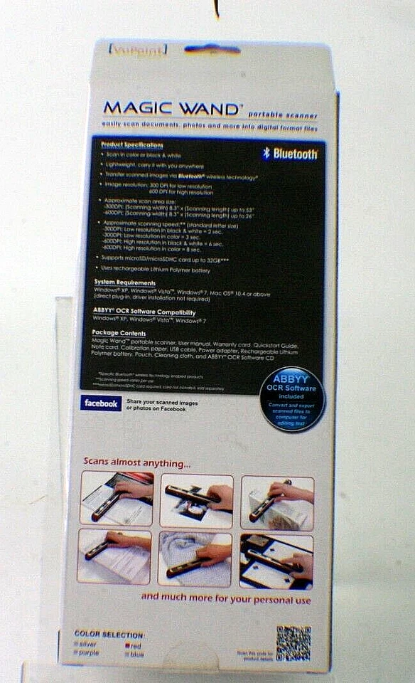 VuPoint Magic Wand PDSBT-ST43-VP Handheld Bluetooth Document Receipt Scanner gr3 - Image 4 of 4