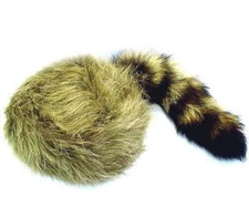 KIDS SIZE RACCOON TAIL HAT coon tails novelty childrens cap boy girl fur