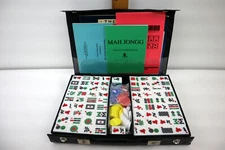 Vintage Mahjong Mah Jongg Travel Set Wright Patterson Books & Instructions