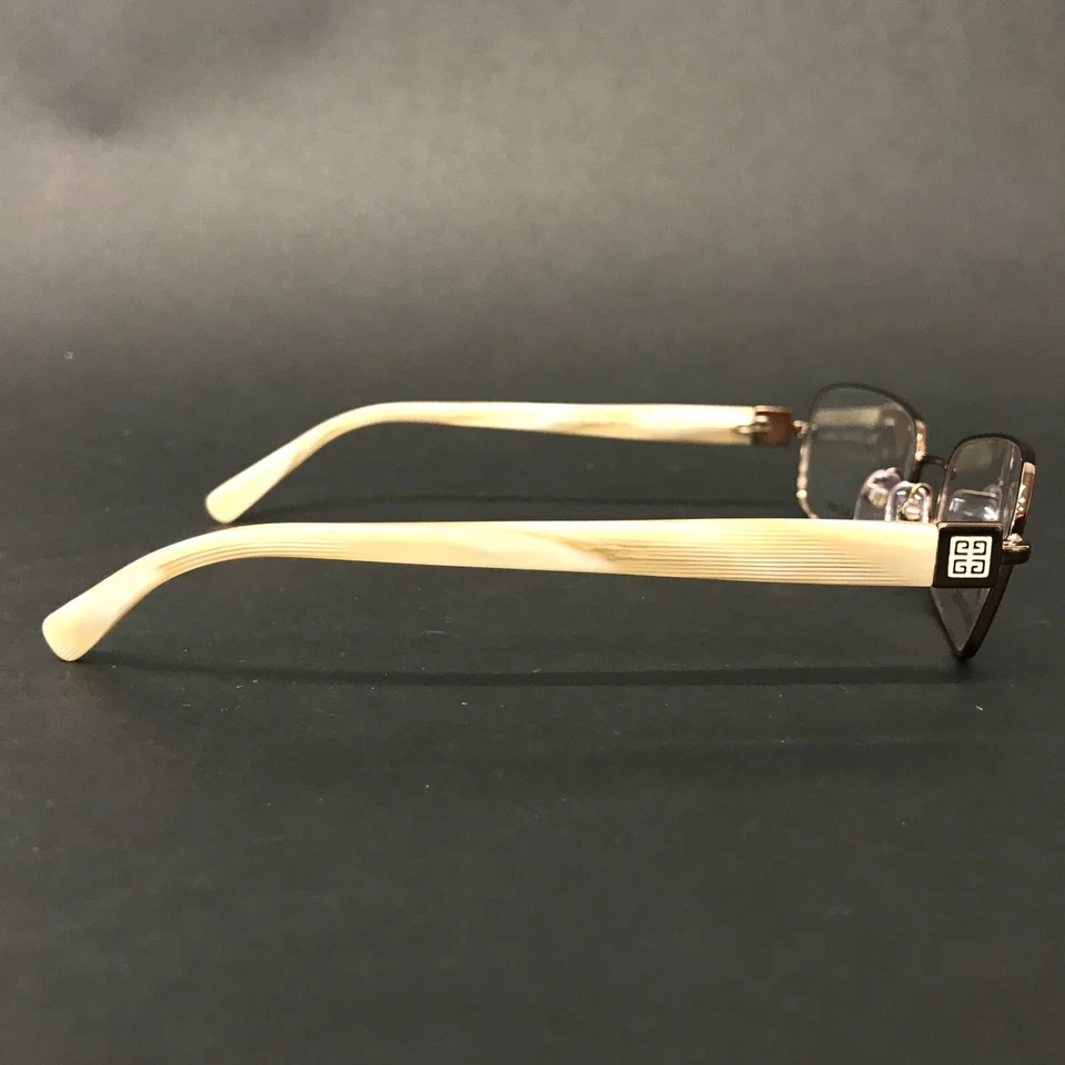 Armações de óculos Givenchy VGV 204 COL.SCCX marrom bege chifre retangular 53-16-135 - Imagem 4 de 4
