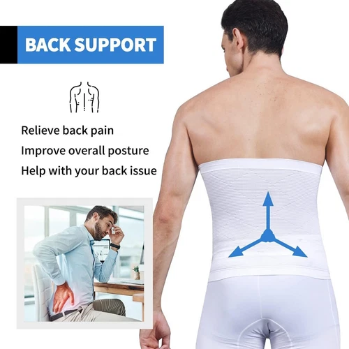 Herren Bauch Kontrolle Tuck Gürtel Body Shaper Abnehmen Taillentrainer Trimmer - Bild 8 von 16