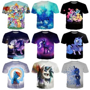 Womens//Mens Cartoon My Little Pony 3D Print Casual T-Shirts Tee Short Sleeve