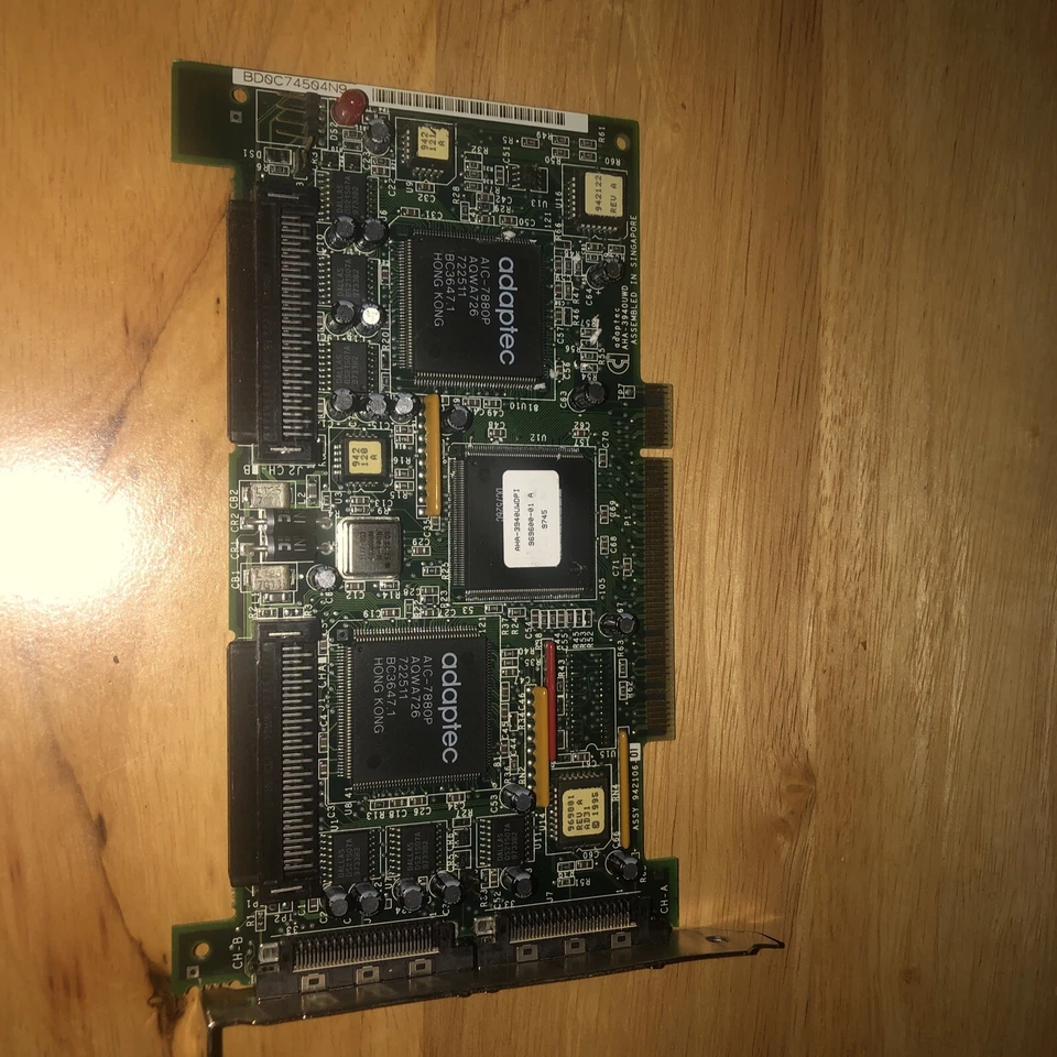 Adaptec AHA-3940UWD SCSI Host Adapter/Controller PCI Dual Channel Tested Works - Image 2 of 4