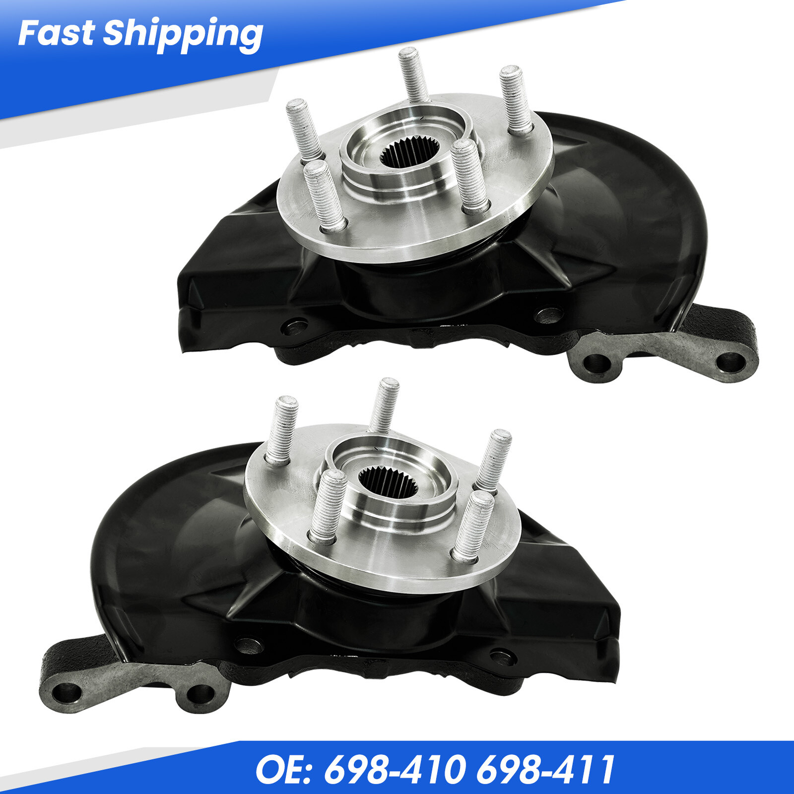 Front Pair Steering Knuckle+Wheel Hub Bearing for 2007-2017 Jeep Patriot Compass