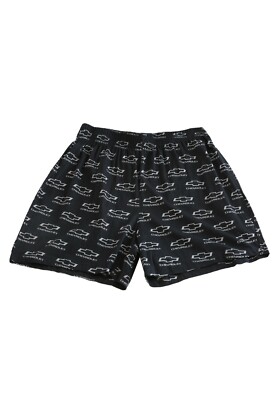 The Chevrolet Logo Repeating Pattern Mens Black Boxers Size Small 28-32 ...