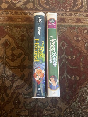 Rare Snow White & The Fox And The Hound Black Diamond VHS 