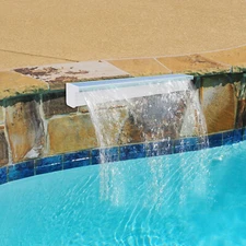 8W Water Pool Fountain Waterfall Spillway with Remote Control+RGB LED Lights