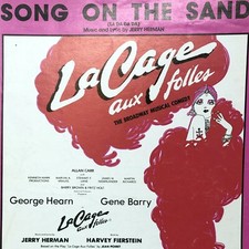 Vintage 1983 La Cage Song On The Sand Sheet Music Jerry Herman Piano Guitar
