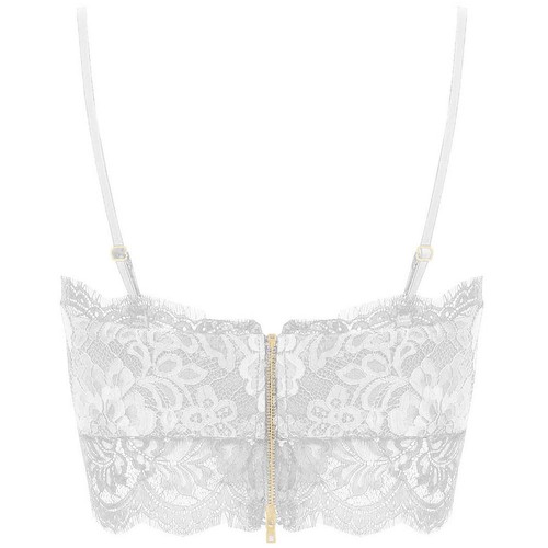 New Womens Lace Top Bralet Eyelash Vest Strappy Party Crop Bra Black - Picture 6 of 13