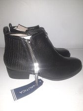 Nautica Girls Ankle Bootie-Boots- Shoes-Size 4 Inara Black KIDS-New 00s