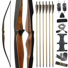 54 Zoll Traditioneller Langbogen Jagdbogen 10-35lbs Holzbogen Bogenschießen Jagd