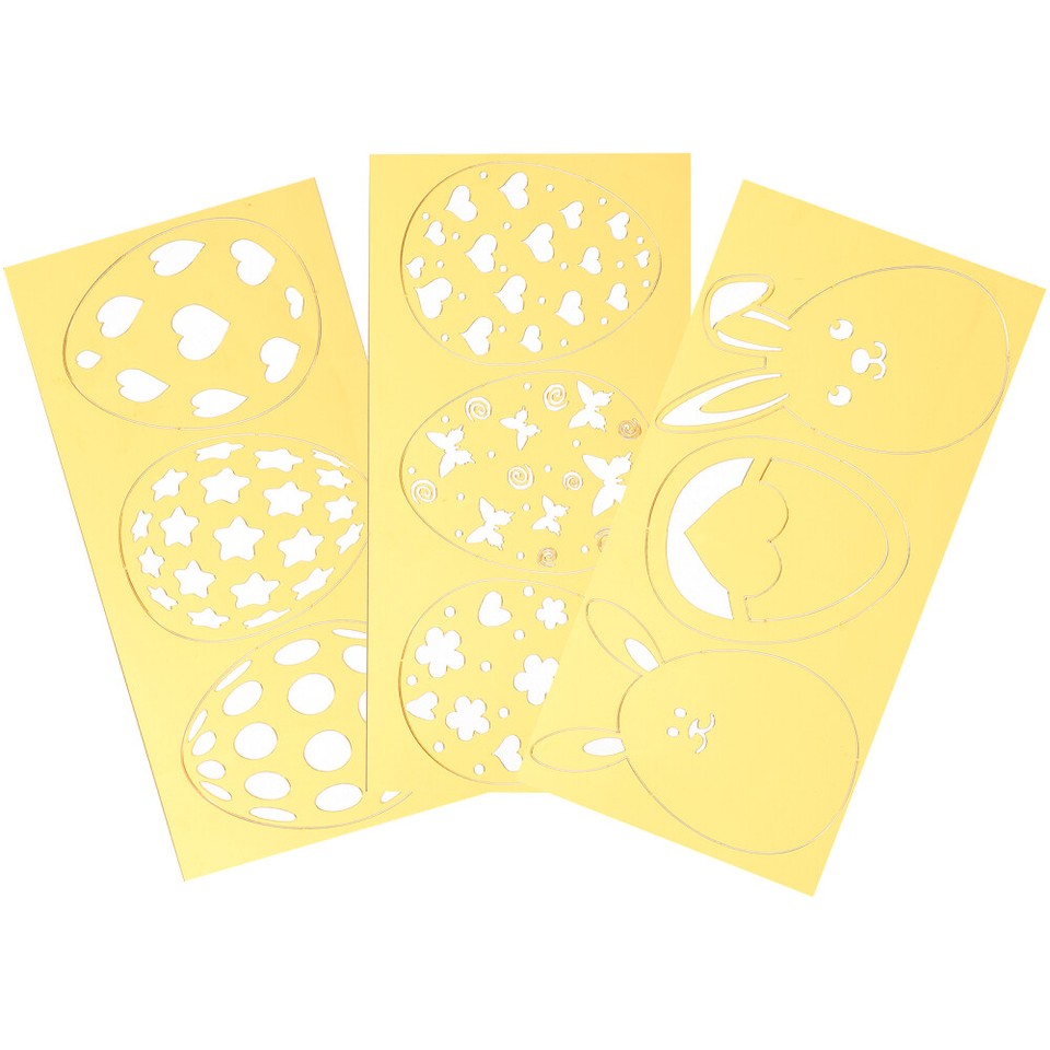 9 Pcs Easter Egg Shape Wall Sticker Mirror Tv Background Door