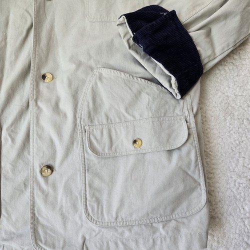 Vintage Great Land Chore Coat Mens Extra Large Tan Corduroy Barn Jacket Flannel - Picture 5 of 11