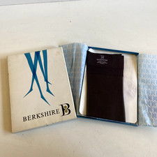 Vintage Berkshire Stretch Nylon Stockings 2 Pair Fantasy Black True 10.5 Box USA