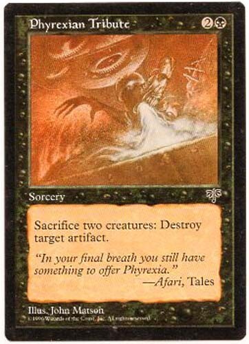PHYREXIAN TRIBUTE X1 MAGIC MTG MIRAGE LIGHT PLAY (LP) 1996