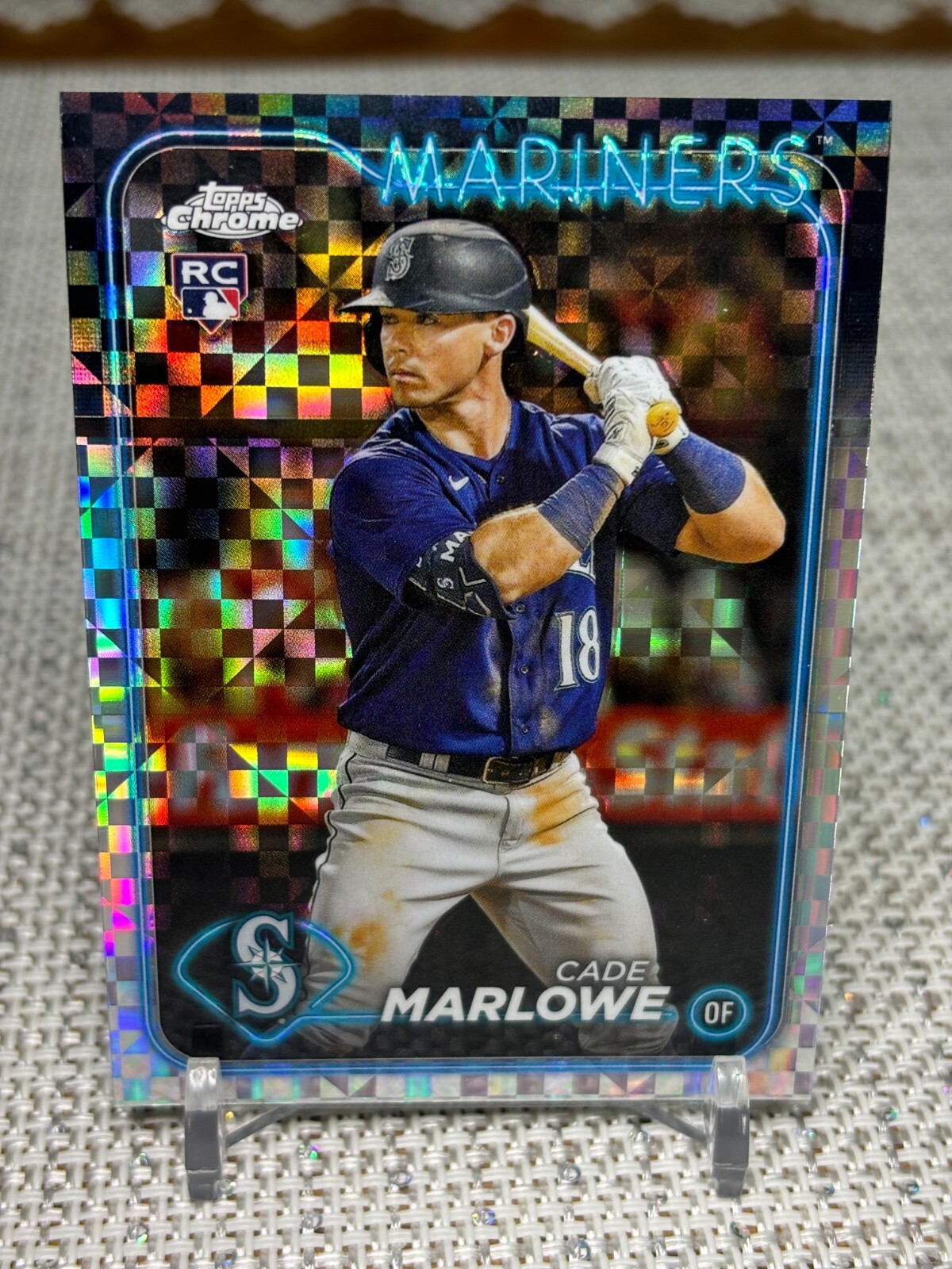 2024 Topps Chrome #266 Cade Marlowe RC (XFractor) Seattle Mariners