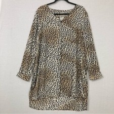 Chico's size Large/2 Chiffon Layered Flyaway Cheetah Print Tunic Blouse