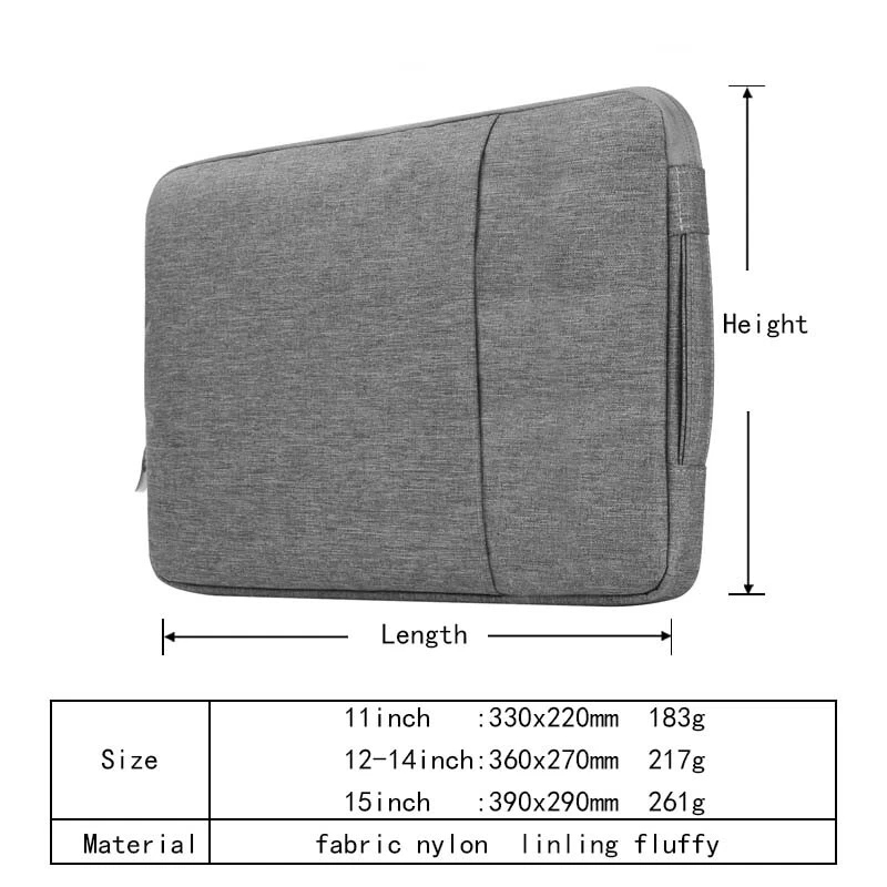 Universal Notebook Carrying Sleeve Case Handbag Bag For 11"12"13"14"15" Laptop - Image 2 of 4