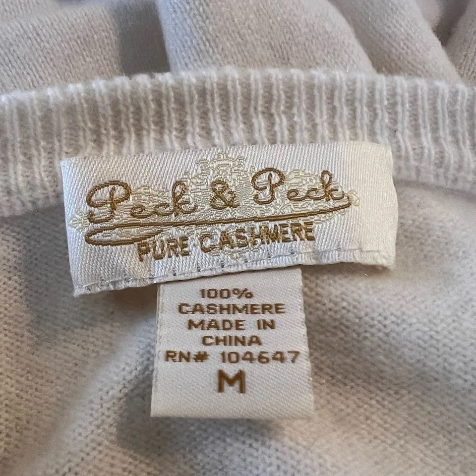 Suéter Peck & Peck Mujer M Diamante Argyle Cuello en V Manga Larga Cachemira Foto 3 de 4