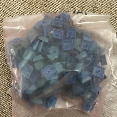 Lot of 100 Vintage Blue Blank Keycaps