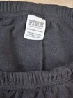 PINK Women’s XS Black/Pink Fleece Sweatpants Logo Tapered Ankle Zips — photo 2