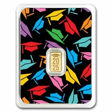 1/2 gram Gold Bar - 2025 Graduation (Colorful Caps In TEP)