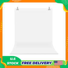 3.3x6.5ft/1X2m White PVC Backdrop for Photography, PVC Matte Vinyl Seamless Back