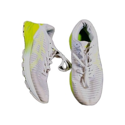 ASICS DynaFlyte 2 Running Shoes Women's Size 9 White Neon Green PO T7D5N  