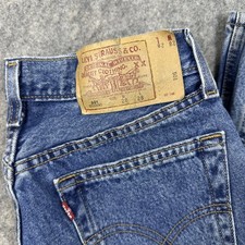 VTG Levis 501 Student Jeans Womens 28x28 fits 25x27 Blue Made in USA 90s Y2k