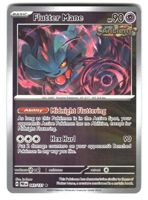 Flutter Mane 043/131 Holo Rare Prismatic Evolutions Pokemon Near Mint