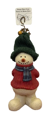 Russ Berrie "Sno-Day Memories" Snowman Figurine Photo or Memo Holder NIB - Image 1 of 3