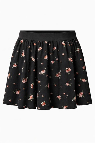 Clockhouse Mini Skater Skirt Black XL Pink Rose Pleated Coquette Cottagecore Fem
