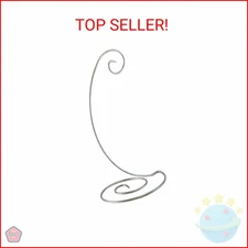 TRIPAR 10” Silver Spiral Bottom Ornament Display Stand for Home, Wedding Decorat