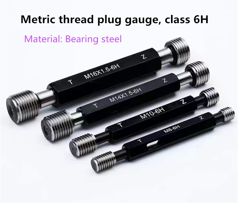 Metric Thread Plug Gage Gauge, Class 6H, Sizes M12, M14, M16, M18, M20, M22–M36