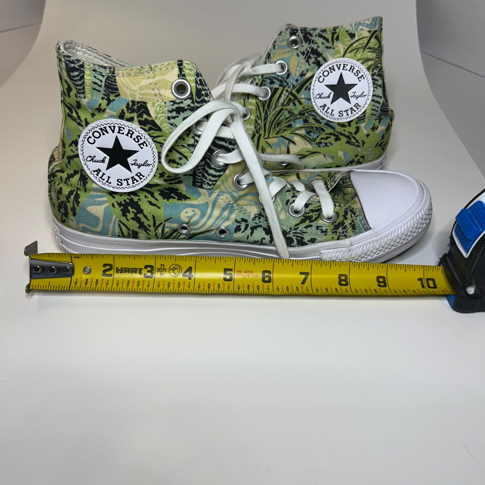 Converse High-Top Chuck Taylor All Star CTAS Canvas Tropical Green Floral Sz 7.5 thumbnail 16