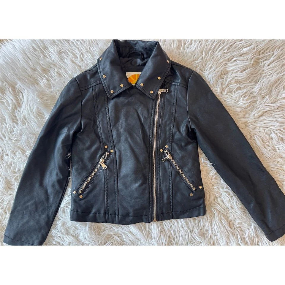 Chaqueta de Moto C&C California Niñas Negra Tachonada Talla 6 Escena Emo Rock Unicornio Foto 2 de 4