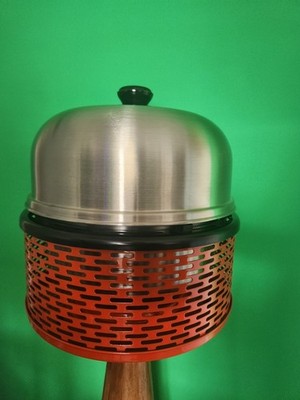 Cobb Pro Red Portable Charcoal Grill w/ Cover, Grill Plate, Roasting Rack