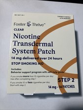 Foster  Thrive Step 2 14 mg Clear Nicotine Transdermal Patch Stop Smoking 01/27