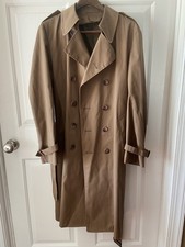 Vintage London Fog Mens Classic Trench, 38R, Zip Out Lining, Made In USA