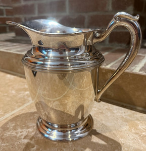Vintage Crescent Silver Co. EPNS Water Pitcher #4055, Polished Mirror Finish