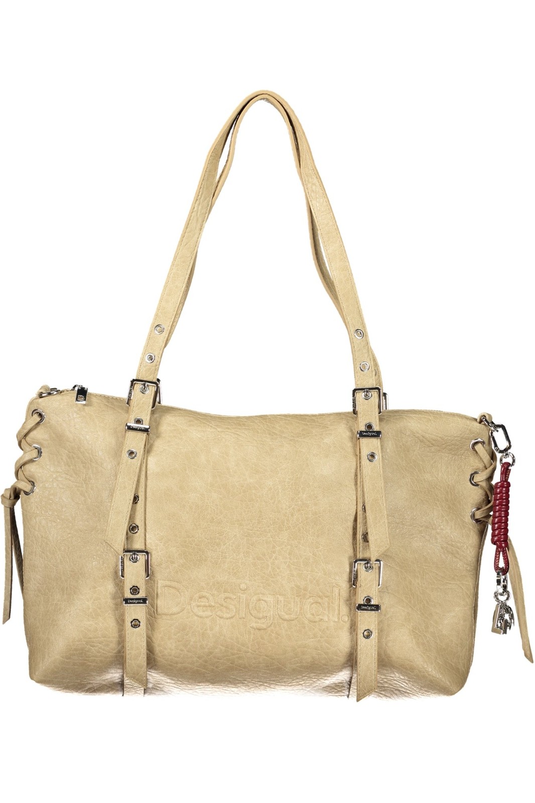 Desigual Donna Bianco Borsa Shopping Grande U - Immagine 3