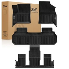 3W Floor Mats for 7 Seat Chevy Traverse 2024-2026 & GMC Acadia All Weather Liner