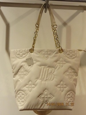 DEJ/PL152:Laura Biaggi Damen Umhängetasche 32x34cm beige NEU 